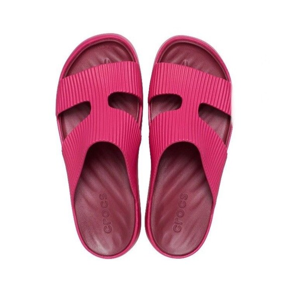 NWT Crocs Women's Getaway Groove Platform H-Strap Sandal Size 10 Dragon Fruit - Picture 2 of 9